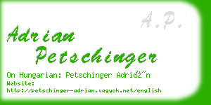 adrian petschinger business card